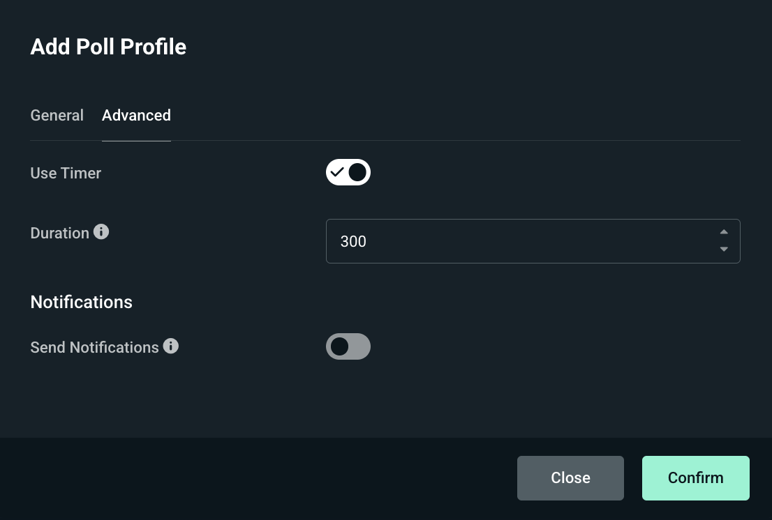Advanced settings for polls within Cloudbot settings